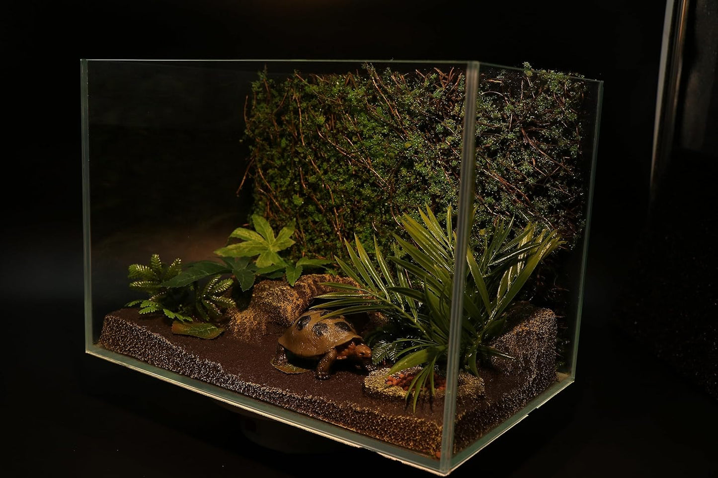 Terrarium Moss Background Backdrop Wall Artificial Reptile Amphibian Cage Decoration for Lizard Bearded Dragon Snake Frog Chameleon Climbing, Pack of 2