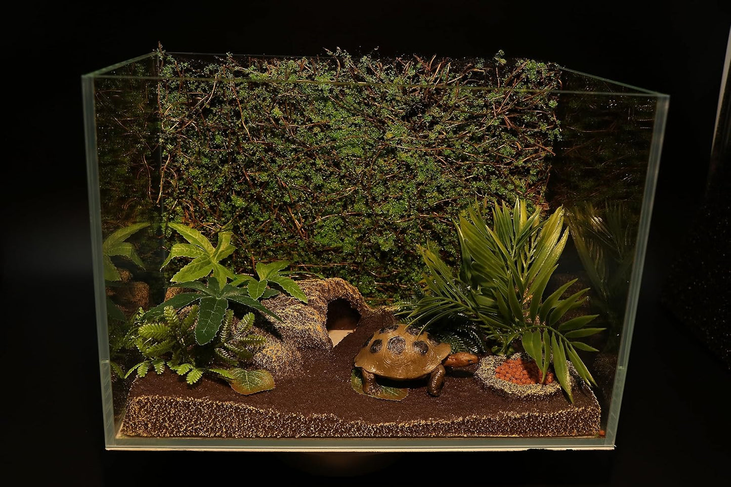 Terrarium Moss Background Backdrop Wall Artificial Reptile Amphibian Cage Decoration for Lizard Bearded Dragon Snake Frog Chameleon Climbing, Pack of 2