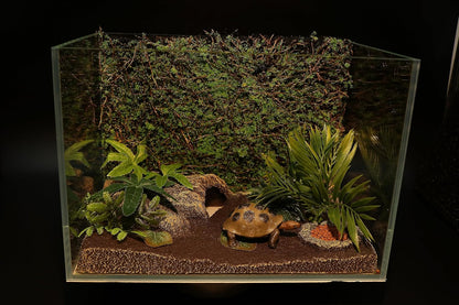 Terrarium Moss Background Backdrop Wall Artificial Reptile Amphibian Cage Decoration for Lizard Bearded Dragon Snake Frog Chameleon Climbing, Pack of 2