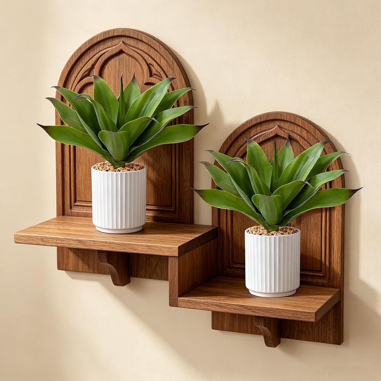 Agave Plant Artificial Faux Cactus Plants Indoor 13.7" Succulents Outdoor | UV Resistan Spiked Artificial Outdoor Plants for Planters Patio Office Table Farmhouse Home Decor