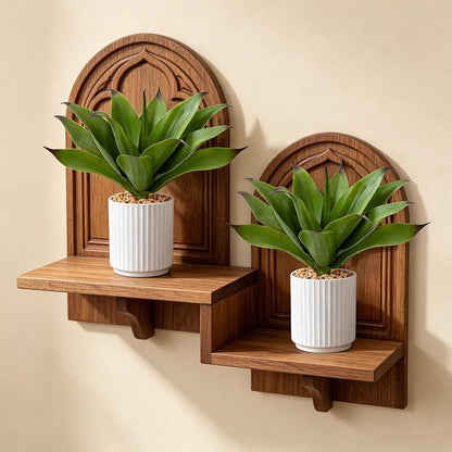 Agave Plant Artificial Faux Cactus Plants Indoor 13.7" Succulents Outdoor | UV Resistan Spiked Artificial Outdoor Plants for Planters Patio Office Table Farmhouse Home Decor