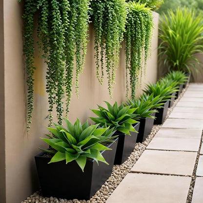 Agave Plant Artificial Faux Cactus Plants Indoor 13.7" Succulents Outdoor | UV Resistan Spiked Artificial Outdoor Plants for Planters Patio Office Table Farmhouse Home Decor