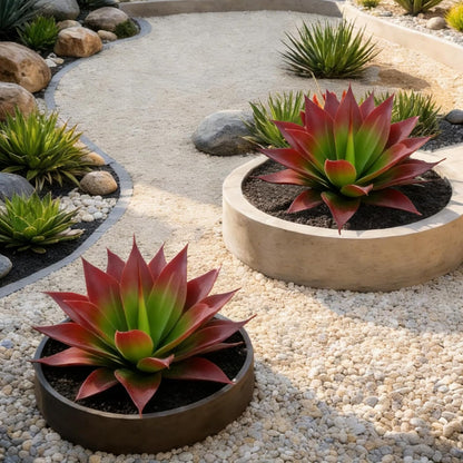 Agave Plant Artificial Faux Cactus Plants Indoor 13.7" Succulents Outdoor | UV Resistan Spiked Artificial Outdoor Plants for Planters Patio Office Table Farmhouse Home Decor