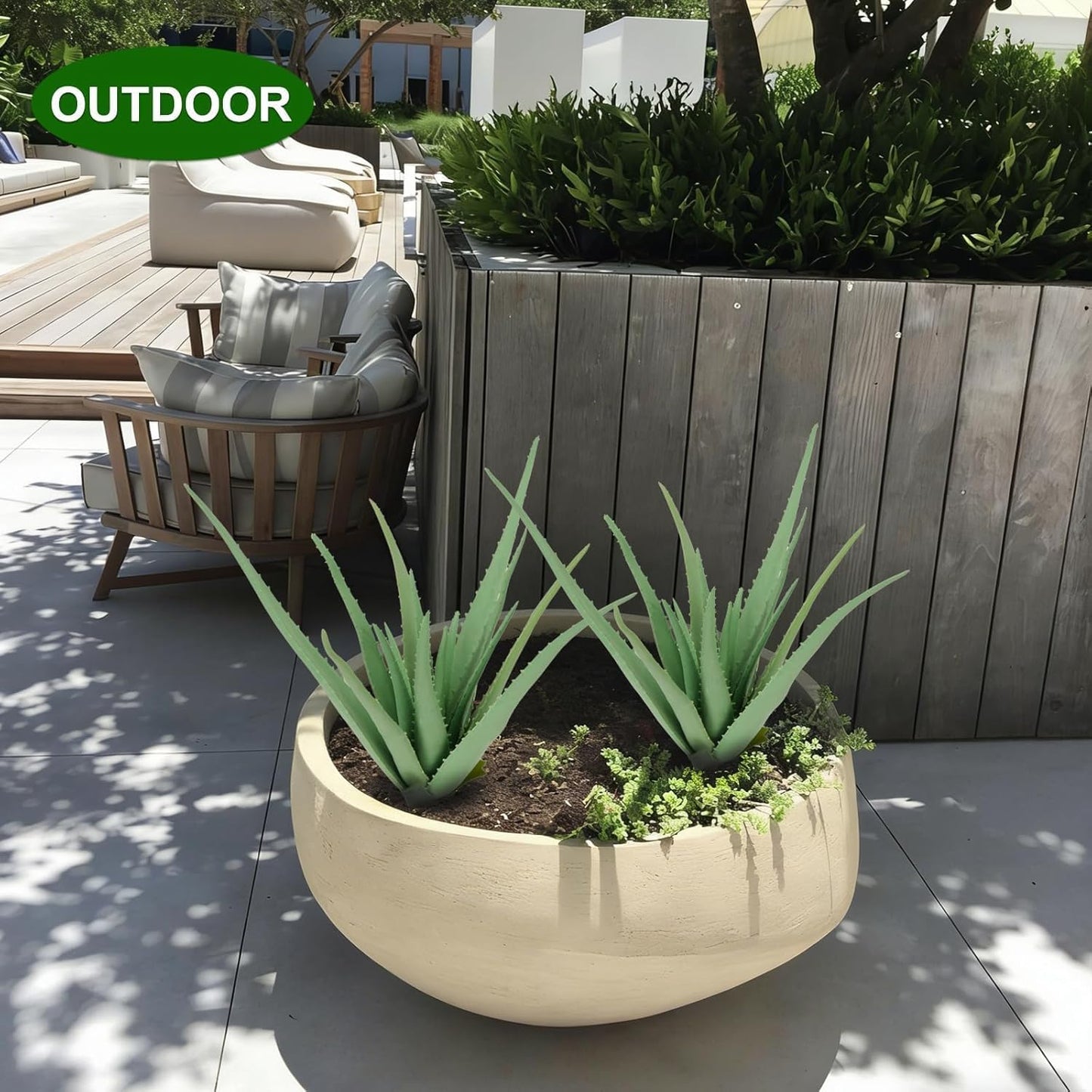 Agave Plant Artificial Faux Cactus Plants Indoor 13.7" Succulents Outdoor | UV Resistan Spiked Artificial Outdoor Plants for Planters Patio Office Table Farmhouse Home Decor