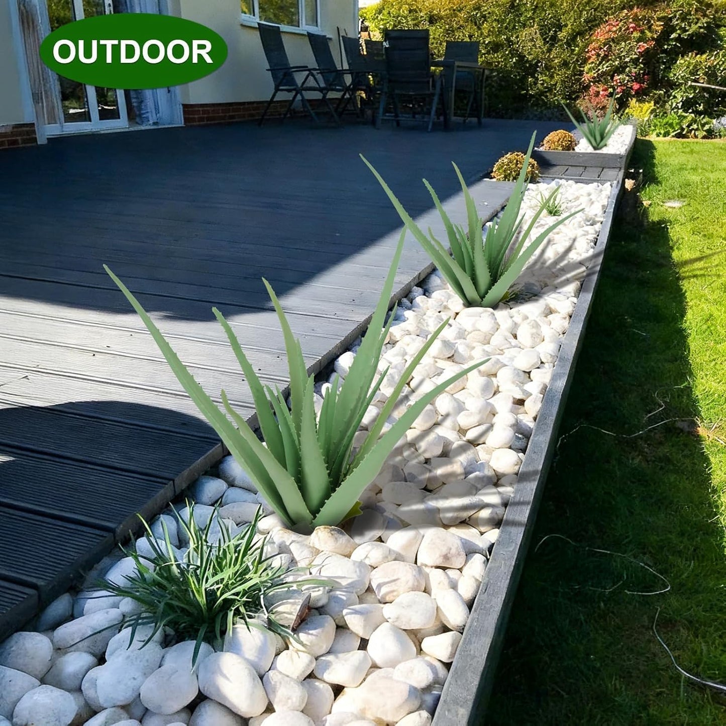 Agave Plant Artificial Faux Cactus Plants Indoor 13.7" Succulents Outdoor | UV Resistan Spiked Artificial Outdoor Plants for Planters Patio Office Table Farmhouse Home Decor