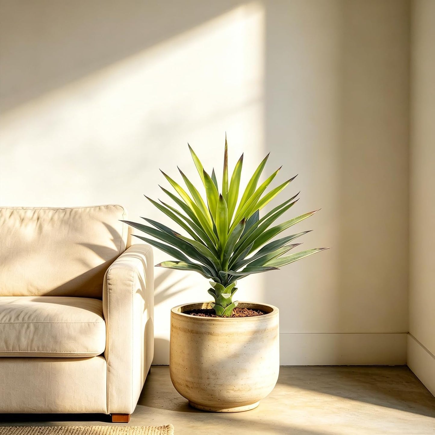 Agave Plant Artificial Faux Cactus Plants Indoor 13.7" Succulents Outdoor | UV Resistan Spiked Artificial Outdoor Plants for Planters Patio Office Table Farmhouse Home Decor