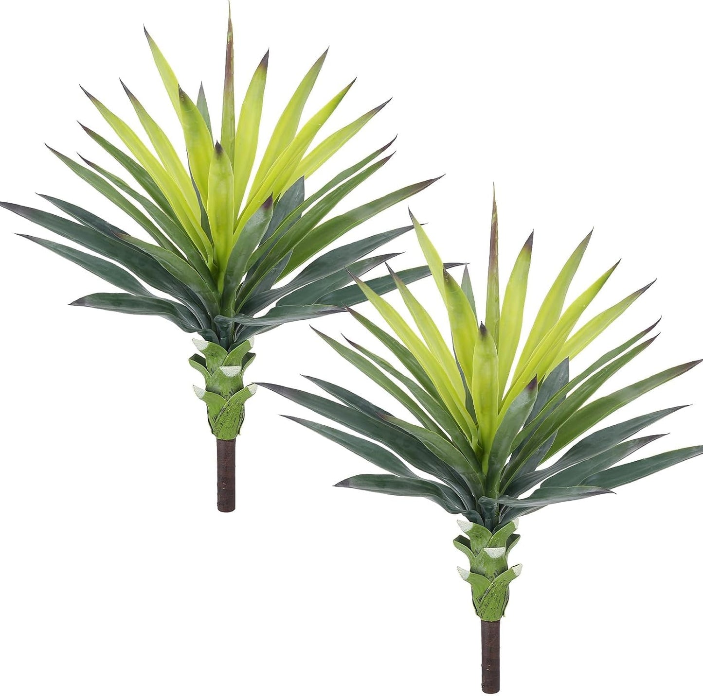 Agave Plant Artificial Faux Cactus Plants Indoor 13.7" Succulents Outdoor | UV Resistan Spiked Artificial Outdoor Plants for Planters Patio Office Table Farmhouse Home Decor
