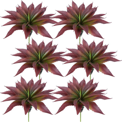 Agave Plant Artificial Faux Cactus Plants Indoor 13.7" Succulents Outdoor | UV Resistan Spiked Artificial Outdoor Plants for Planters Patio Office Table Farmhouse Home Decor