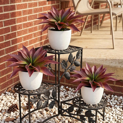 Agave Plant Artificial Faux Cactus Plants Indoor 13.7" Succulents Outdoor | UV Resistan Spiked Artificial Outdoor Plants for Planters Patio Office Table Farmhouse Home Decor