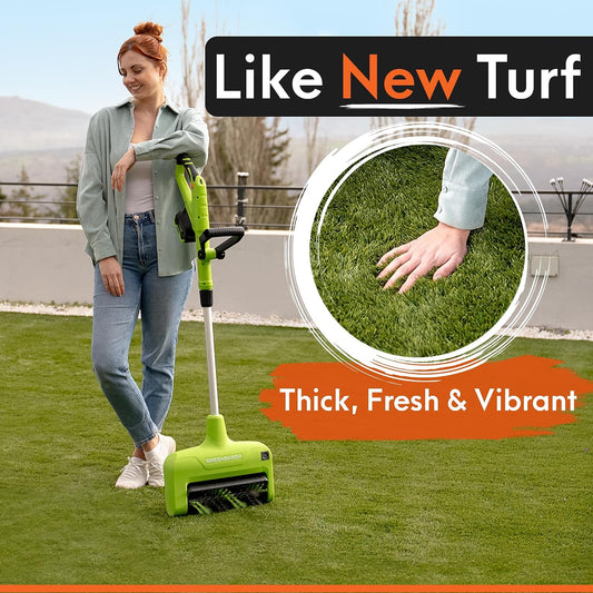 Reviver Volt | Cordless Artificial Grass Power Brush, Lightweight Turf Cleaner, Restores Flattened Grass Fibres, Lifts Dirt, Debris & Pet Hair