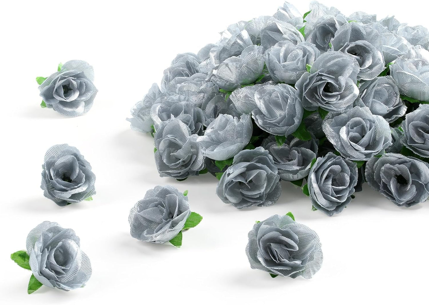 100Pcs 1.6In Mini Artificial Pink Cherry Blossom Flowers Head | Fake Rose Heads for Wedding, Birthday, Cake, Graduation Cap, DIY Flower Wall, Mother's Day Party Decorations