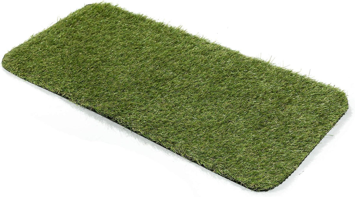 Artificial Grass Puppy Potty Training Pad with Tray, 15" x 30" Reusable Pee Pad for Small Pets and Dogs