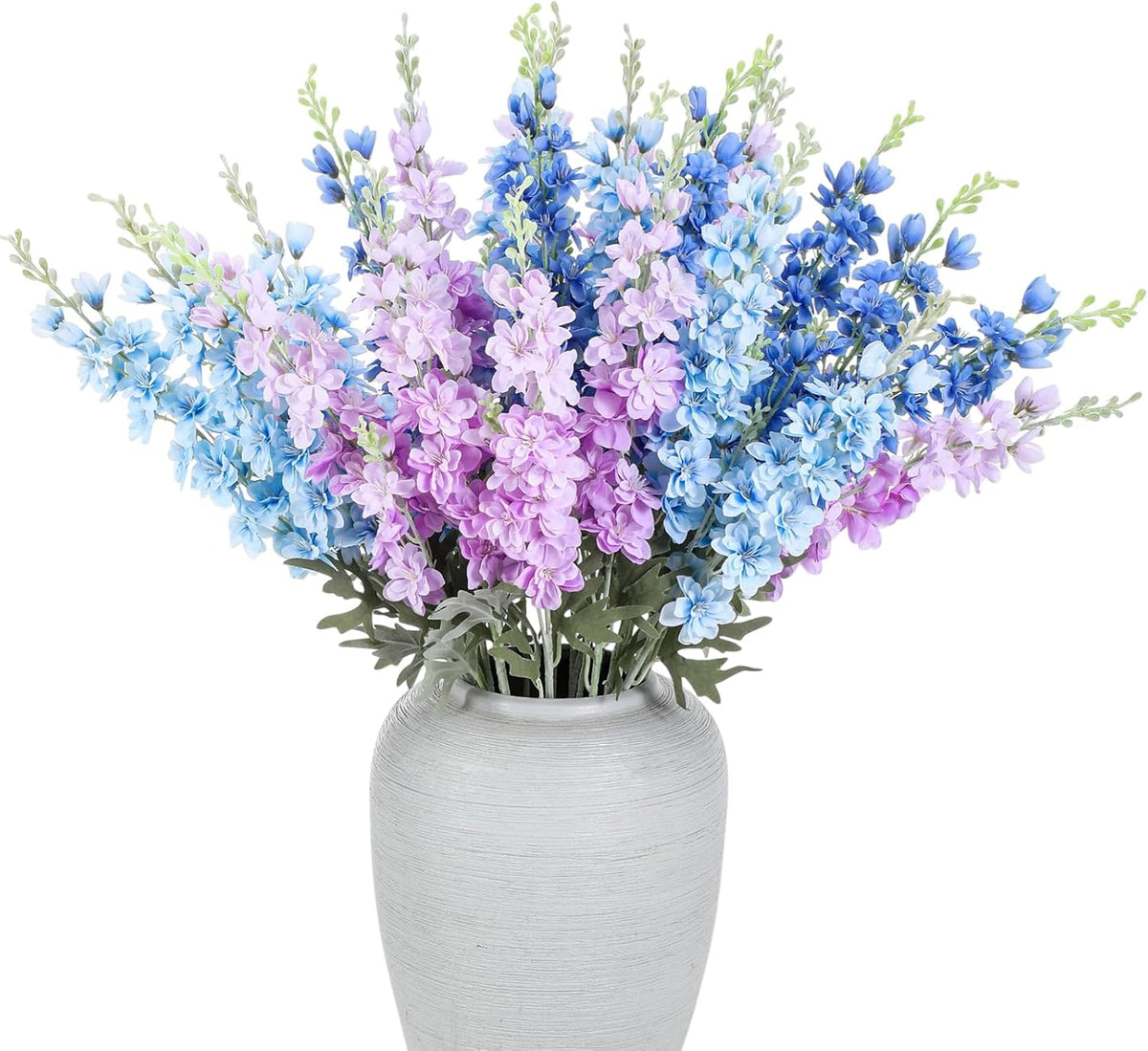 24 Pcs Artificial Delphinium Flowers Bulk,Blue Violet Harmony