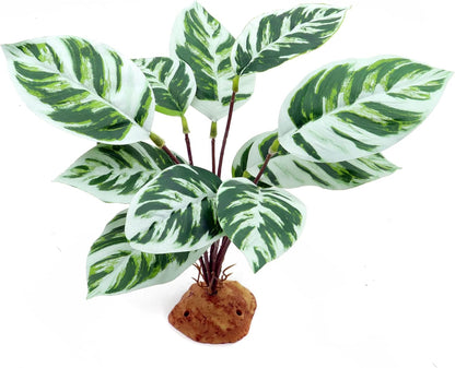 Reptile Artificial Plants, Terrarium Decorations, Amphibian Habitat Hideout Plastic Plants, Green Vines