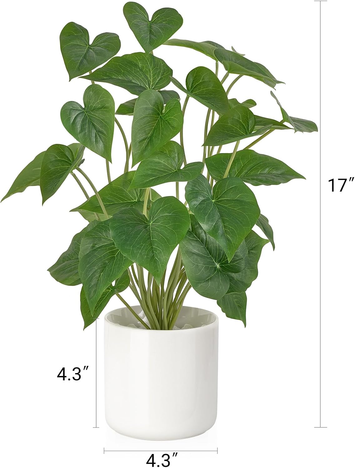 Fake Plants in Ceramic Pot, 11" Potted Artificial Plants Home Decor