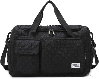 Gym Bag Sport Duffel Overnight Weekender Travel Bag with wet pocket and shoe pocket M06 Neon Yellow