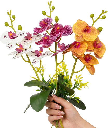 5 Pcs Reptile Plants & Habitat Decor Kit - 3 Artificial Plants & Large 5ft Jungle Vine Branch, Amphibian Habitat Hideout Tank Decorations fit Crested Gecko Leopard Lizard Chameleon Ball Python Frog