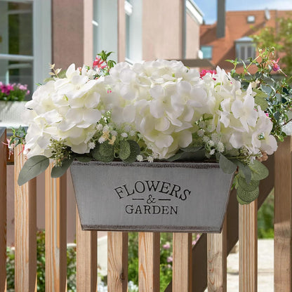White Hydrangea Artificial Flowers Bulk, 20Pcs Silk Flower Heads with Stems | Ideal for Wedding Centerpieces, Home Decor, Birthday Parties, Banquet Decor, Bridal Tables, DIY Handmade Floral Arrangements