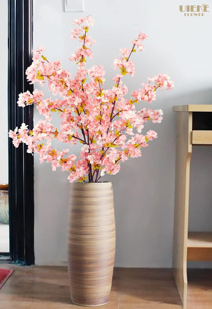 Artificial Cherry Blossom Flowers, Silk Cherry Blossom Branches, Fake Plum Blossom Flowers Arrangement for DIY Home Wedding Tree Party Decor Pink