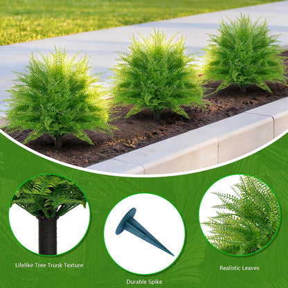 Yangrass 2Pack Artificial Topiary Pink Flower Bushes for Outdoor, 24" (2FT)