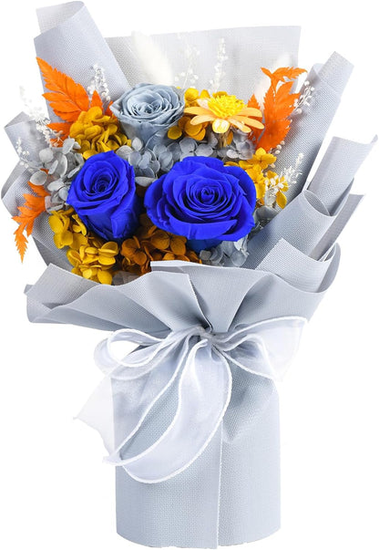 lovenfold Preserved Flowers for Delivery, Purple Rose Bouquets That Last 1-3 Years, Birthday Flowers Gifts for Women Mom Grandma Wife Friends