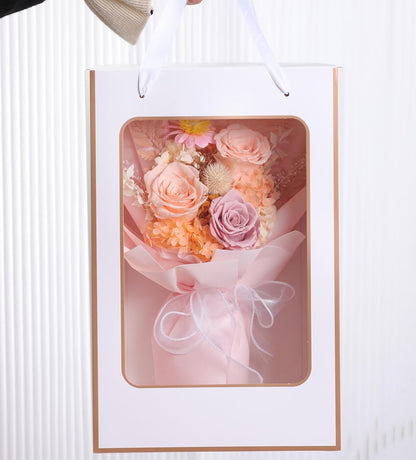 lovenfold Preserved Flowers for Delivery, Purple Rose Bouquets That Last 1-3 Years, Birthday Flowers Gifts for Women Mom Grandma Wife Friends