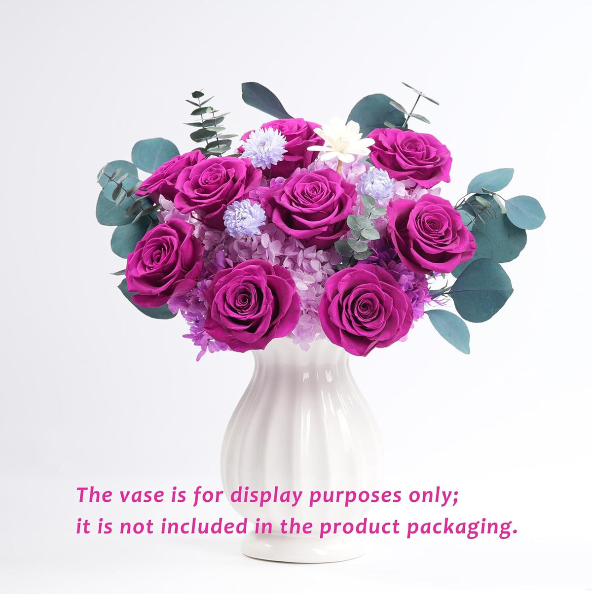 lovenfold Preserved Flowers for Delivery, Purple Rose Bouquets That Last 1-3 Years, Birthday Flowers Gifts for Women Mom Grandma Wife Friends
