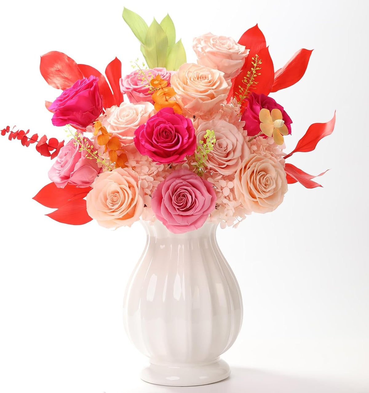 lovenfold Preserved Flowers for Delivery, Purple Rose Bouquets That Last 1-3 Years, Birthday Flowers Gifts for Women Mom Grandma Wife Friends