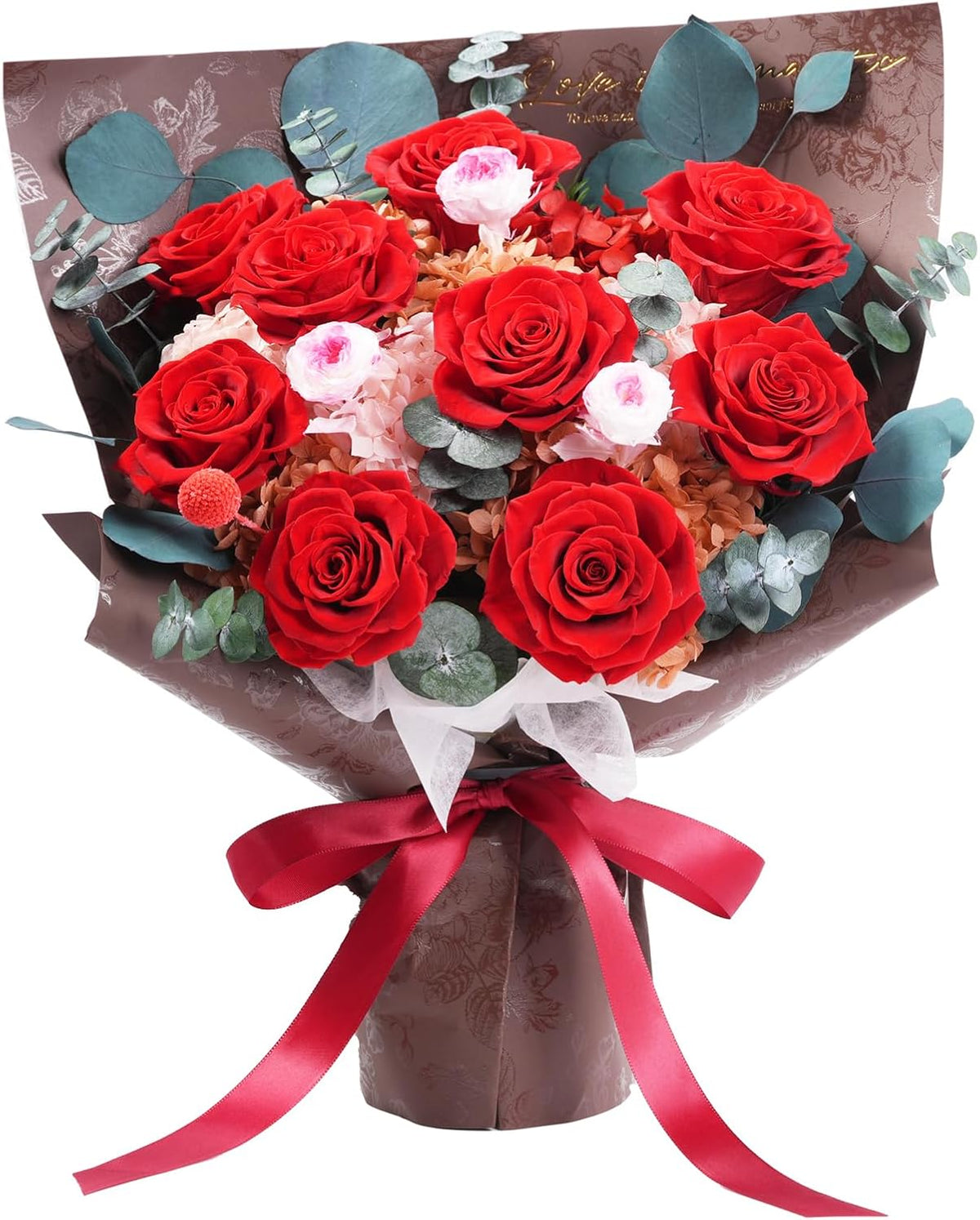 lovenfold Preserved Flowers for Delivery, Purple Rose Bouquets That Last 1-3 Years, Birthday Flowers Gifts for Women Mom Grandma Wife Friends