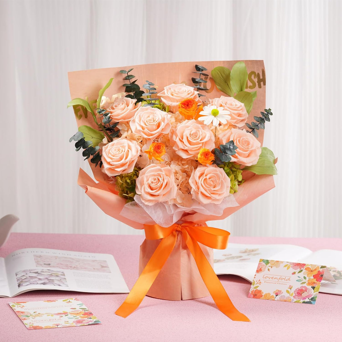 lovenfold Preserved Flowers for Delivery, Purple Rose Bouquets That Last 1-3 Years, Birthday Flowers Gifts for Women Mom Grandma Wife Friends