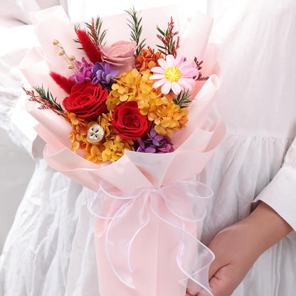 lovenfold Preserved Flowers for Delivery, Purple Rose Bouquets That Last 1-3 Years, Birthday Flowers Gifts for Women Mom Grandma Wife Friends