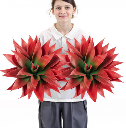 28 Inch Artificial Agave Plants Outdoor Set, Large Fake Plants Indoor for Home Decor, Realistic UV Resistant Faux Succulents Plants Without Pot, Set of 2
