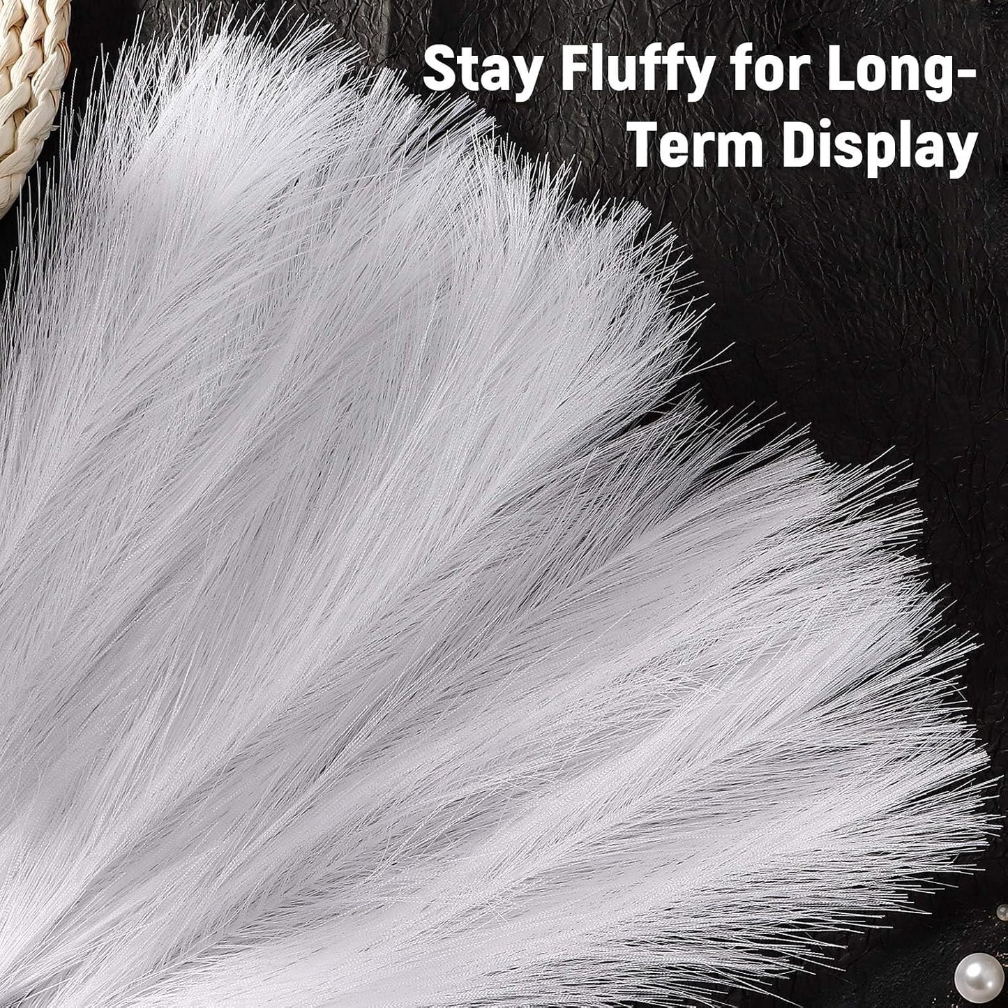 30pcs Pampas Grass Decor,21" Artificial Pompous Grass Bulk,Small Vase Filler Pompas Grass for Home Wedding Living Room Wall Party Decoration (Beige,Light Brown, 21 Inch 30 Pcs)
