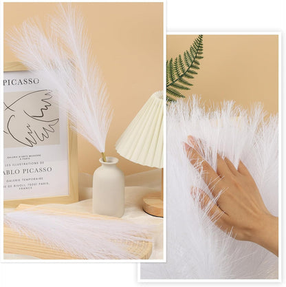 30pcs Pampas Grass Decor,21" Artificial Pompous Grass Bulk,Small Vase Filler Pompas Grass for Home Wedding Living Room Wall Party Decoration (Beige,Light Brown, 21 Inch 30 Pcs)