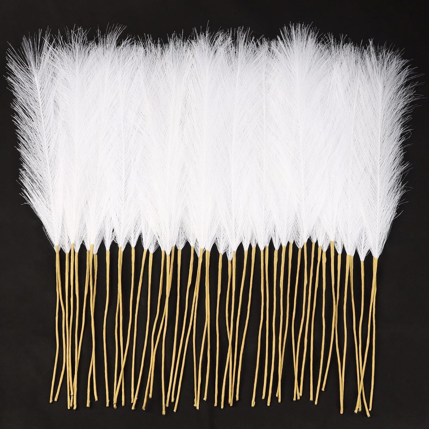 30pcs Pampas Grass Decor,21" Artificial Pompous Grass Bulk,Small Vase Filler Pompas Grass for Home Wedding Living Room Wall Party Decoration (Beige,Light Brown, 21 Inch 30 Pcs)