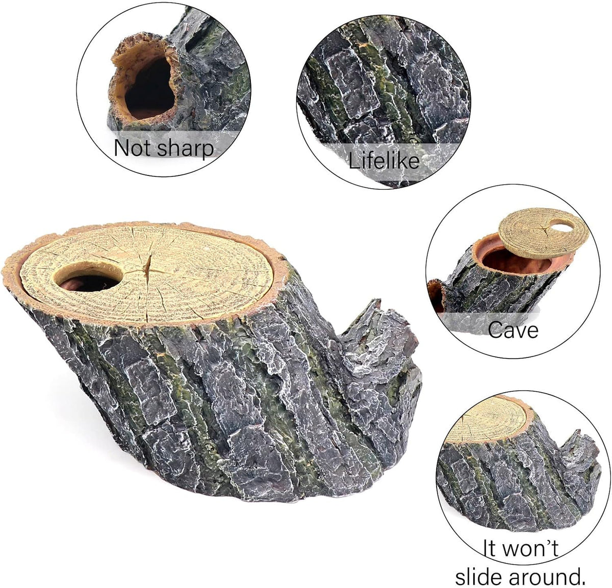 Turtle Basking Platform Shale Scape Step Ledge, Reptile Cave Hideout Turtle Tank Accessories Decorations, Great for Reptiles, Amphibians, Leopard Gecko, Bearded Dragons, Lizard, Frogs