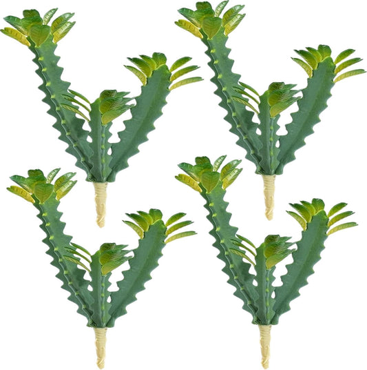4 Pack12.2 inch Artificial Succulents Artificial Cactus Plant Fake Cactus Unpotted Artificial Succulent Plants Home Garden Office Indoor and Outdoor Decor (4)