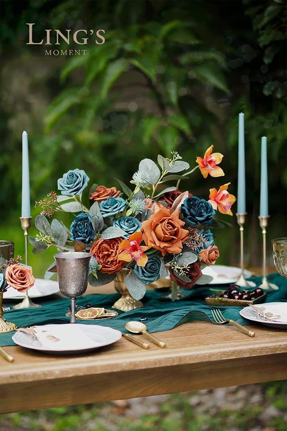 Artificial Flowers, 3" Roses in Emerald Green Shades