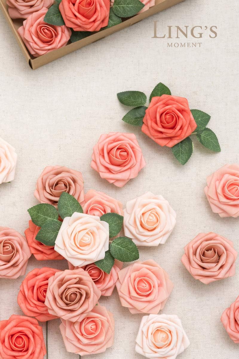 Artificial Flowers, 3" Roses in Emerald Green Shades