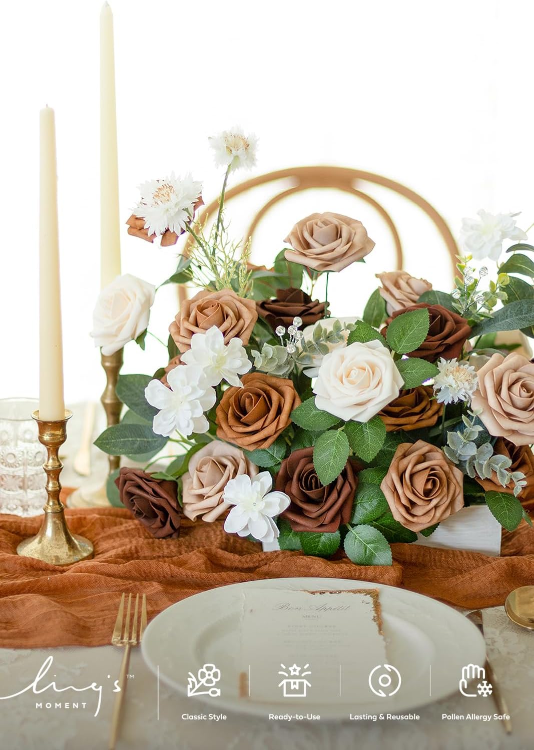 Artificial Flowers, 3" Roses in Emerald Green Shades