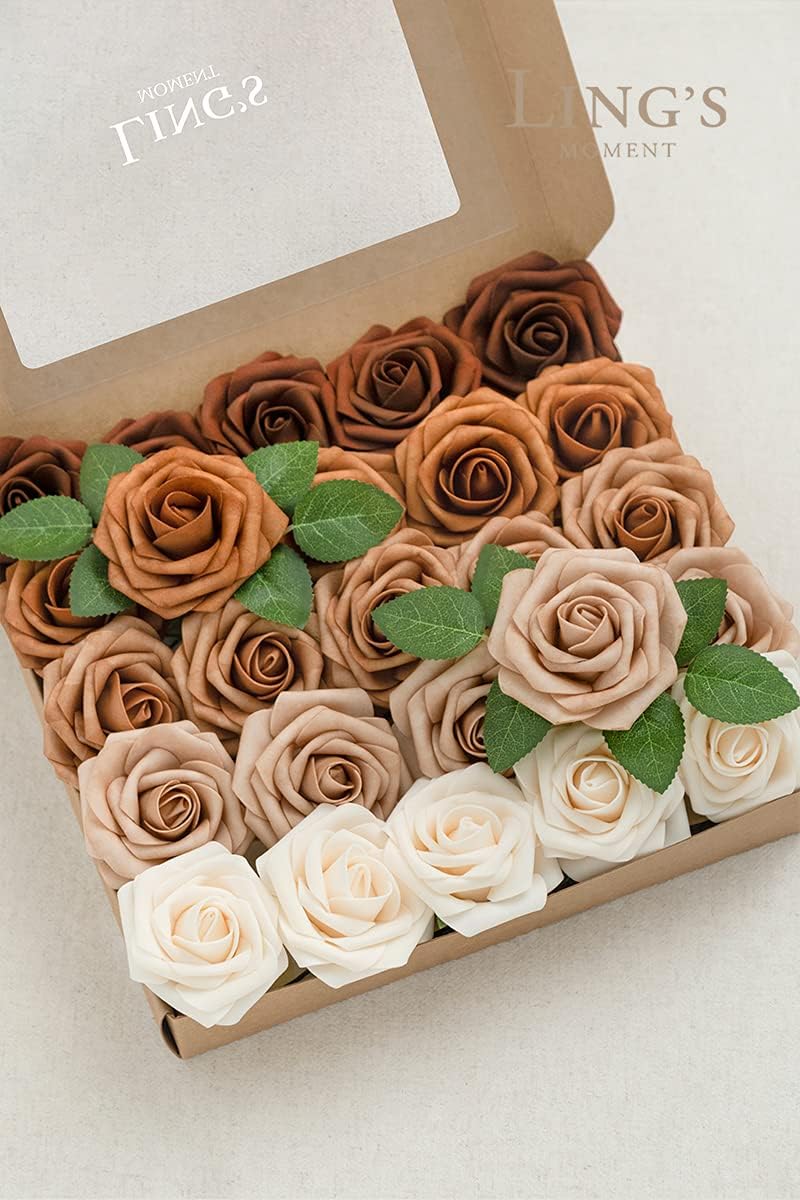 Artificial Flowers, 3" Roses in Emerald Green Shades