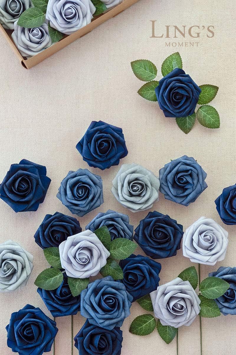 Artificial Flowers, 3" Roses in Emerald Green Shades