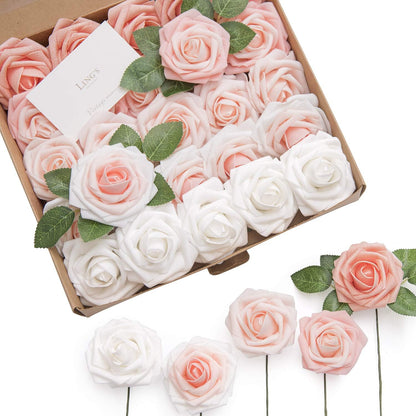 Artificial Flowers, 3" Roses in Emerald Green Shades