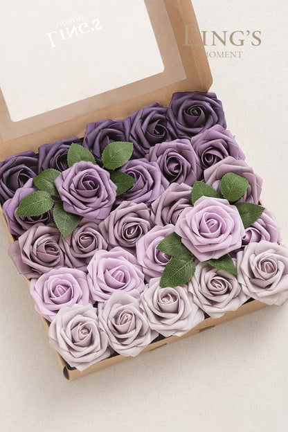 Artificial Flowers, 3" Roses in Emerald Green Shades