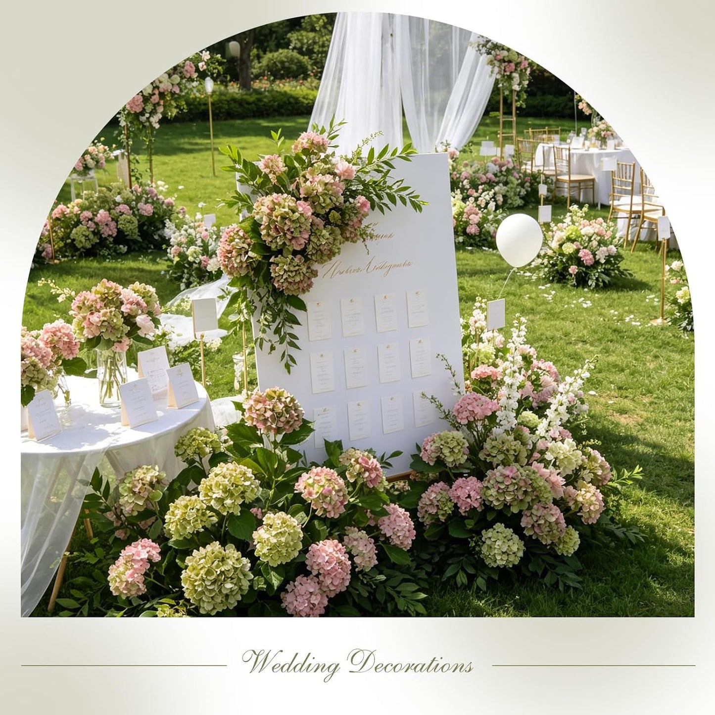6PCS Realistic Artificial Silk Hydrangea Flowers – Premium Fake Hydrangea Flowers Bouquets with Stems, Full Faux Hydrangea Blooms for Home Wedding Table Party Office Decorations(Light Green)