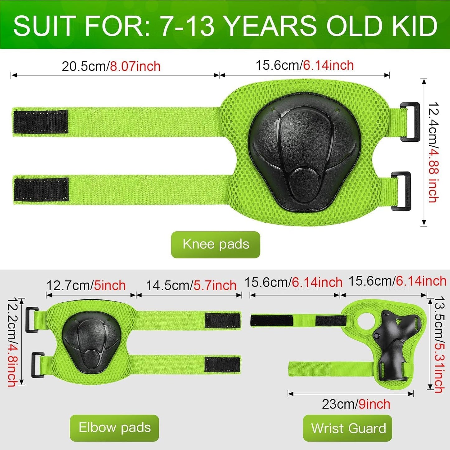 Kids Bike Helmet and Pads Set - Helmet with Knee Pads Elbow Pads Wrist Guards, CPSC Certified Adjustable Protective Gear for Girls Boys, for Bicycle Skate Scooter Skateboarding