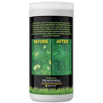 Yellow Spot Green™ Dog Urine Neutralizer for Lawns, Large 32 Ounce | Cures Urine Burns, Prevents Yellow Spots in Your Yard, Repair and Protect Grass from Dog Pee, Easy to Use Granules