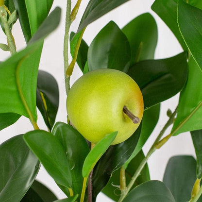 Artificial Green Apple Stem - Granny Smith Apple Tree Branch for Summer Flower Arrangements and Faux Fruit Displays (35 Inches Long)