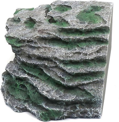 Turtle Basking Platform Shale Scape Step Ledge, Reptile Cave Hideout Turtle Tank Accessories Decorations, Great for Reptiles, Amphibians, Leopard Gecko, Bearded Dragons, Lizard, Frogs