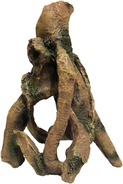 Aquarium Resin Wood Trunk Ornament - Lifelike Driftwood Decor,Betta Fish or Other Pets Can Swim Through The Branches